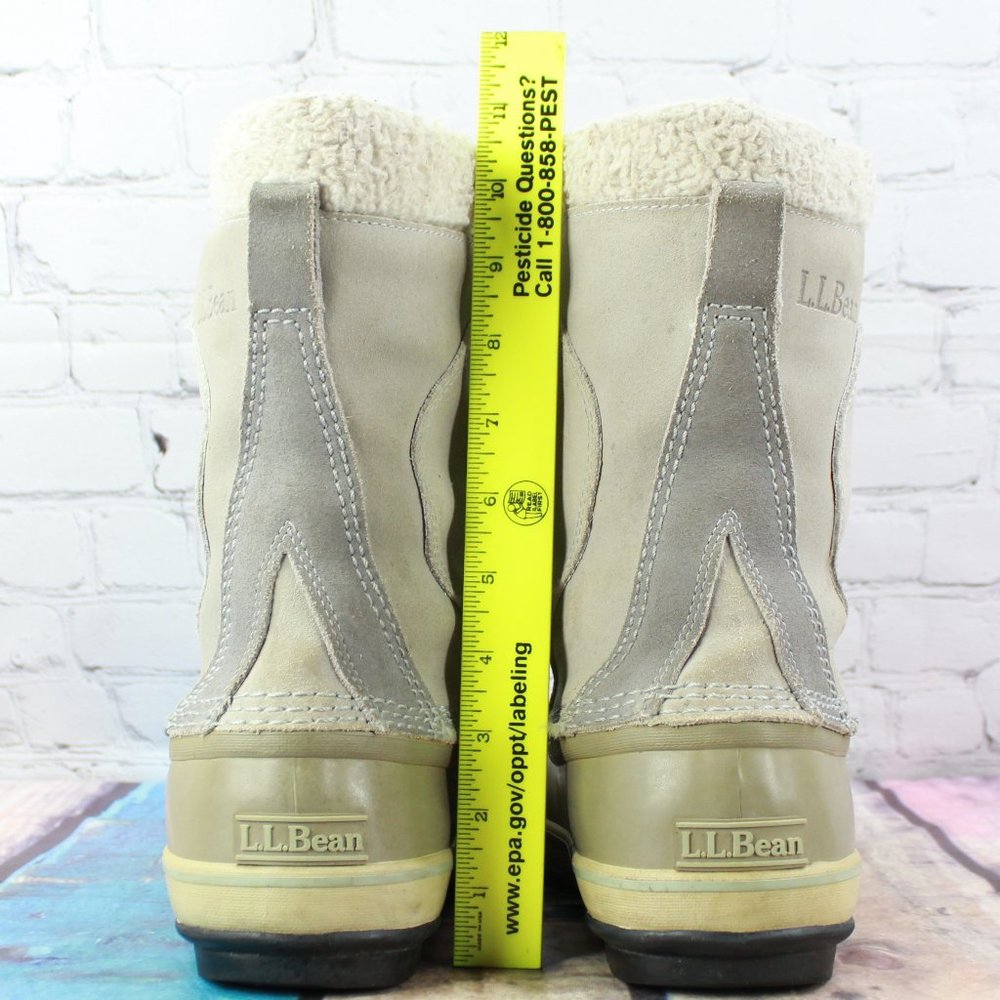 LL BEAN Lace-up Waterproof Winter Duck Boots Sz 8 - Picture 7 of 10